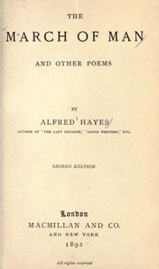 Cover of: The march of man and other poems. by Hayes, Alfred