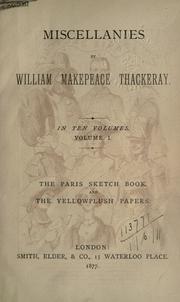 Cover of: Miscellanies. by William Makepeace Thackeray