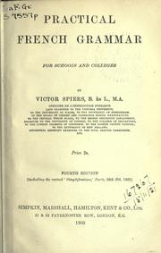 Cover of: Practical French grammar: including the revised "Simplifications".
