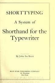 Cover of: Shorttyping: a system of shorthand for the typewriter