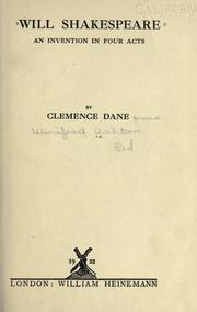 Cover of: Will Shakespeare by Clemence Dane
