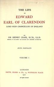 Cover of: life of Edward: Earl of Clarendon, lord high chancellor of England.