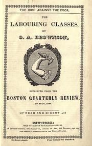 Cover of: The labouring classes by Orestes Augustus Brownson