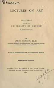 Cover of: Lectures on art by John Ruskin