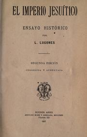 Cover of: El imperio jesu©Øitico by Leopoldo Lugones