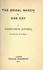 Cover of: The bridal march by Bjørnstjerne Bjørnson