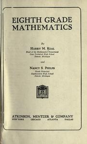 Cover of: Eighth grade mathematics