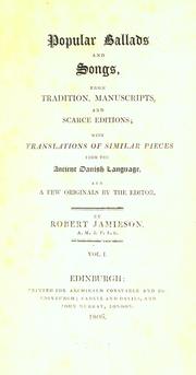 Cover of: Popular ballads and songs by Jamieson, Robert