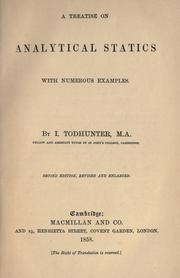 Cover of: A treatise on analytical statics by Isaac Todhunter