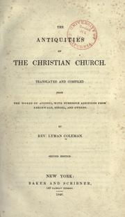 Cover of: The antiquities of the Christian church by Johann Christian Wilhelm Augusti