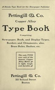 Cover of: Copper alloy type book ... by Pettingill & Co., Boston., Pettingill & Co., Boston.