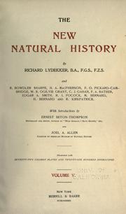 Cover of: The new natural history. by Richard Lydekker