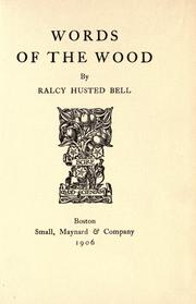 Cover of: Words of the wood.