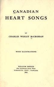 Canadian heart songs by Charles Wesley McCrossan
