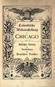 Cover of: Amtlicher katalog der ausstellung des Deutschen Reiches.