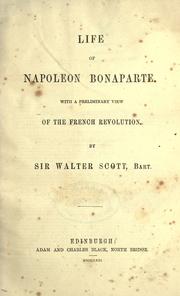 Cover of: Life of Napoleon Bonaparte by Sir Walter Scott