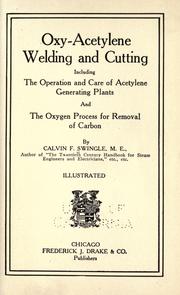 Cover of: Oxy-acetylene welding and cutting