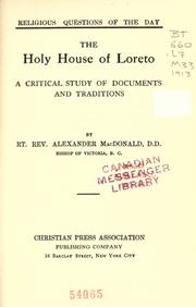 Cover of: The Holy House of Loretto