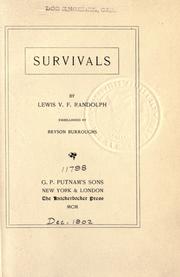 Cover of: Survivals by L. V. F. Randolph