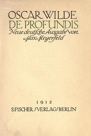 Cover of: De profundis. by Oscar Wilde