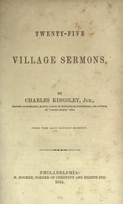 Cover of: Twenty-five village sermons by Charles Kingsley