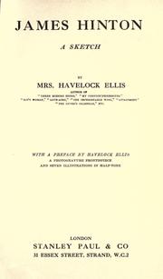 James Hinton by Mrs. Havelock Ellis