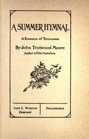 A summer hymnal by John Trotwood Moore