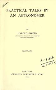 Cover of: Practical talks by an astronomer. by Harold Jacoby