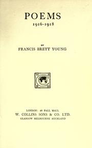 Cover of: Poems, 1916-1918 by Francis Brett Young, Francis Brett Young