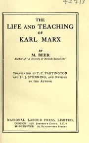 Cover of: The life and teaching of Karl Marx