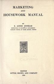 Marketing and housework manual by S. Agnes Donham