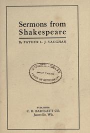 Cover of: Sermons from Shakespeare