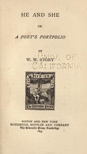 Cover of: He and she by William Wetmore Story