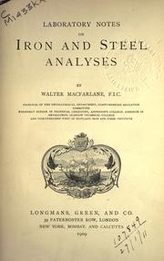 Cover of: Laboratory Notes on Iron and Steel Analyses
