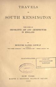 Cover of: Travels in South Kensington by Moncure Daniel Conway
