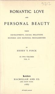 Cover of: Romantic love and personal beauty by Henry Theophilus Finck