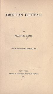 Cover of: American football by Walter Camp