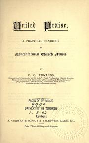 Cover of: United praise ... by Frederick George Edwards