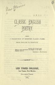 Cover of: Classic English poetry by 