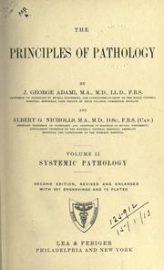 Cover of: The principles of pathology.