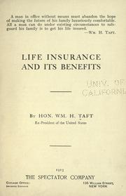 Cover of: Life insurance and its benefits