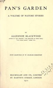 Cover of: Pan's Garden by Algernon Blackwood
