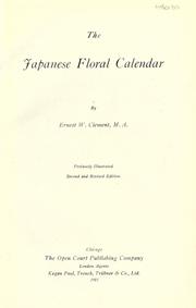 Cover of: The Japanese floral calendar