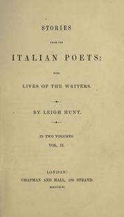 Cover of: Stories from the Italian poets, with lives of the writers.