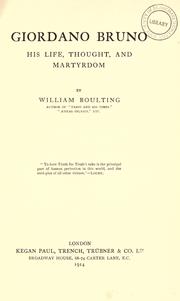 Giordano Bruno by William Boulting