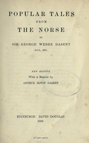 Cover of: Popular tales from the Norse: with an introductory essay on the origin and diffusion of popular tales.