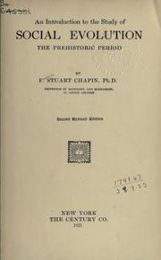 Cover of: An  introduction to the study of social evolution by F. Stuart Chapin, F. Stuart Chapin Jr.