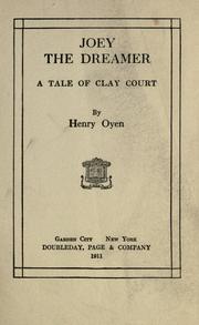 Cover of: Joey the dreamer by Henry Oyen