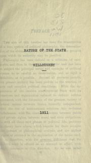 Cover of: An examination of the nature of the state by Westel Woodbury Willoughby, Westel Woodbury Willoughby