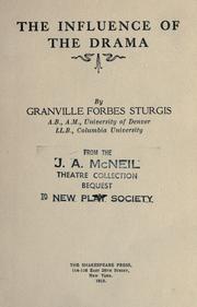 Cover of: The Influence of the drama. by Granville Forbes Sturgis